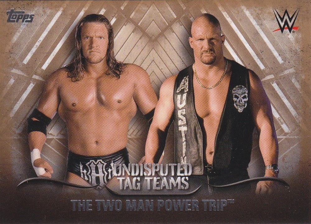 TRIPLE H & STONE COLD STEVE AUSTIN #/99 BRONZE 2016 Topps WWE Undisputed #UTT-35