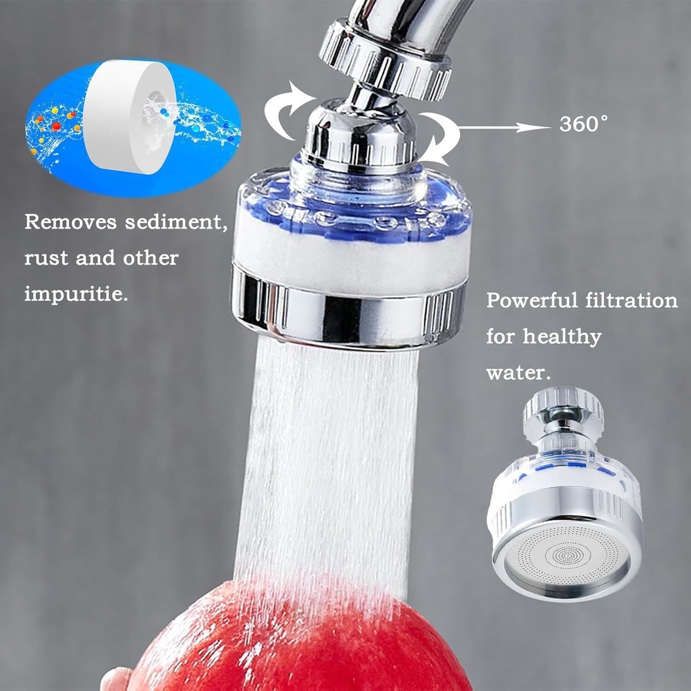 Tap Water Filter,360° Rotating Sink Water Faucet Filters,Purifier Kitchen Tap Fi