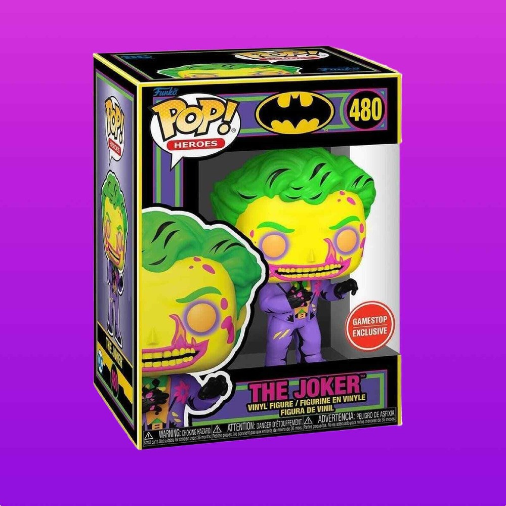 DC Dceased Bloody Joker Black Light Exclusive Funko Pop 480