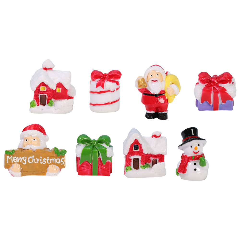 8pcs Craft Decor Christmas Resin Resin Craft Craft Embellishments