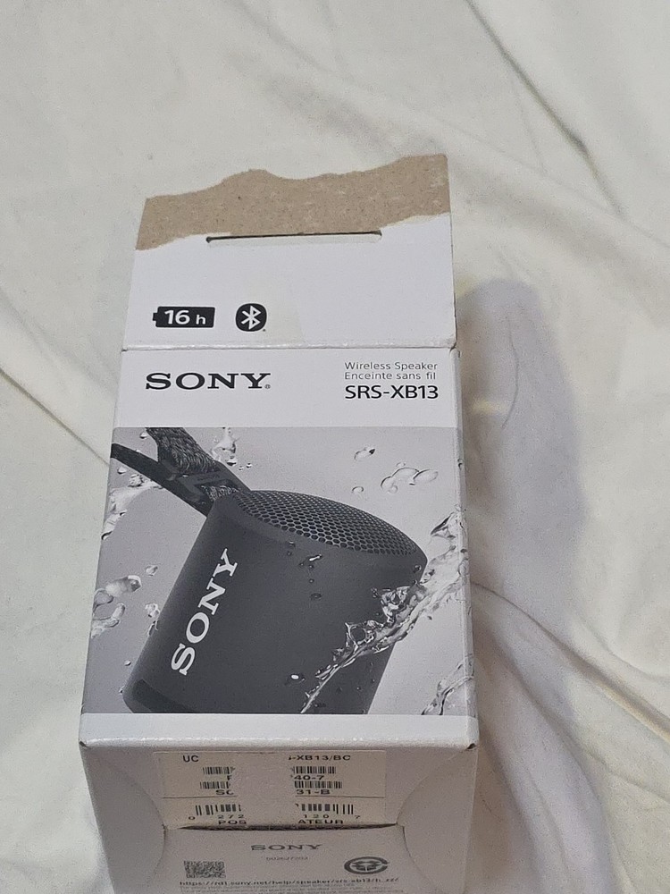 Sony SRS-XB13 Compact Bluetooth Speaker in Black - Powerful Bass & Waterproof Design