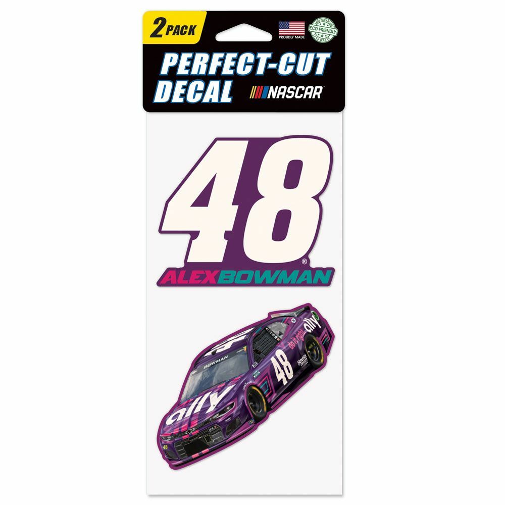 Alex Bowman 2021 Wincraft #48 Ally 4x8 2-Piece Decal Set with Free Shipping