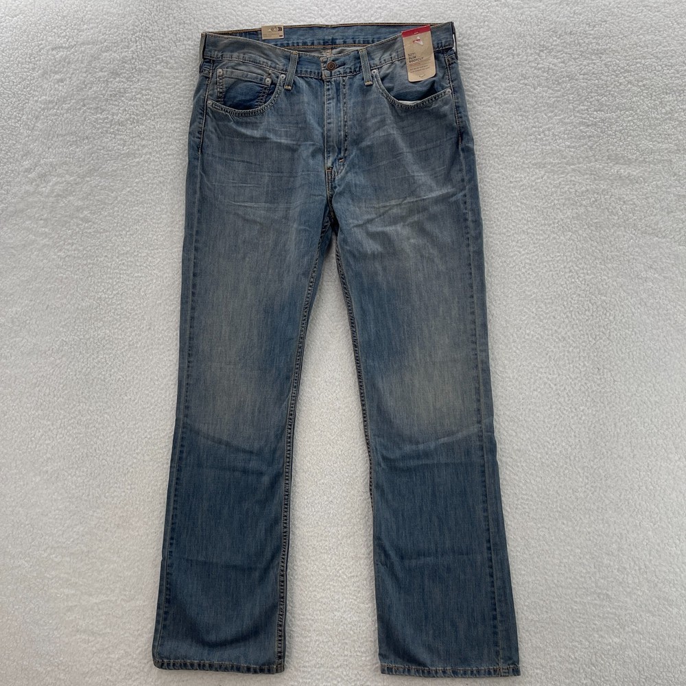 Levis 527 Jeans Mens 36x34 Blue Slim Bootcut Medium Wash Denim Cowboy Western