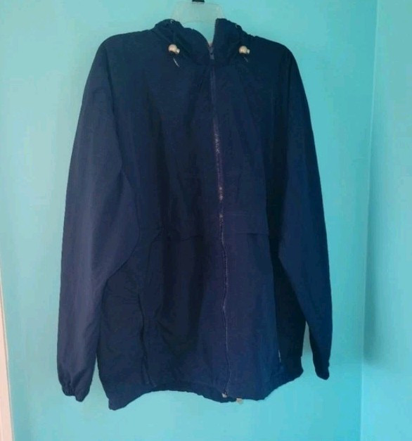 Members Only Navy Blue Windbreaker Jacket Size Large-image