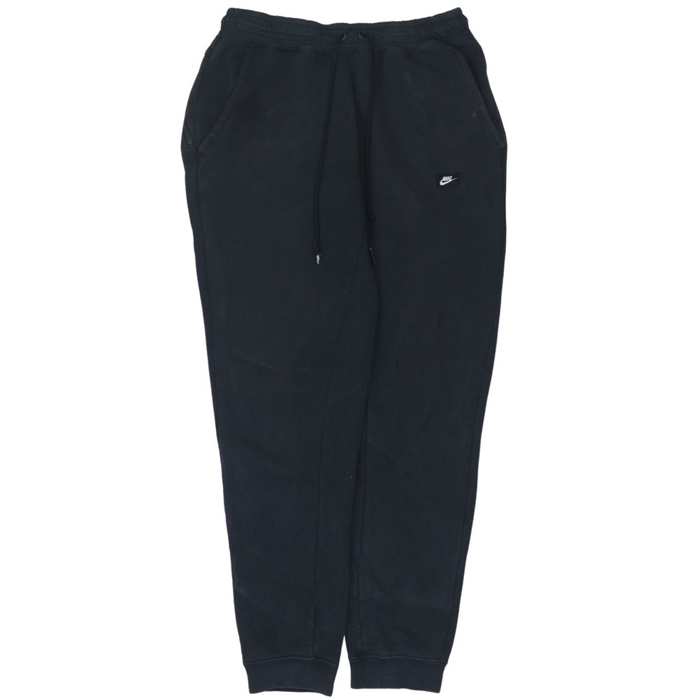 Nike Mens Joggers Black Fleece Embroidered Swoosh Elastic Waist Tapered Fit M