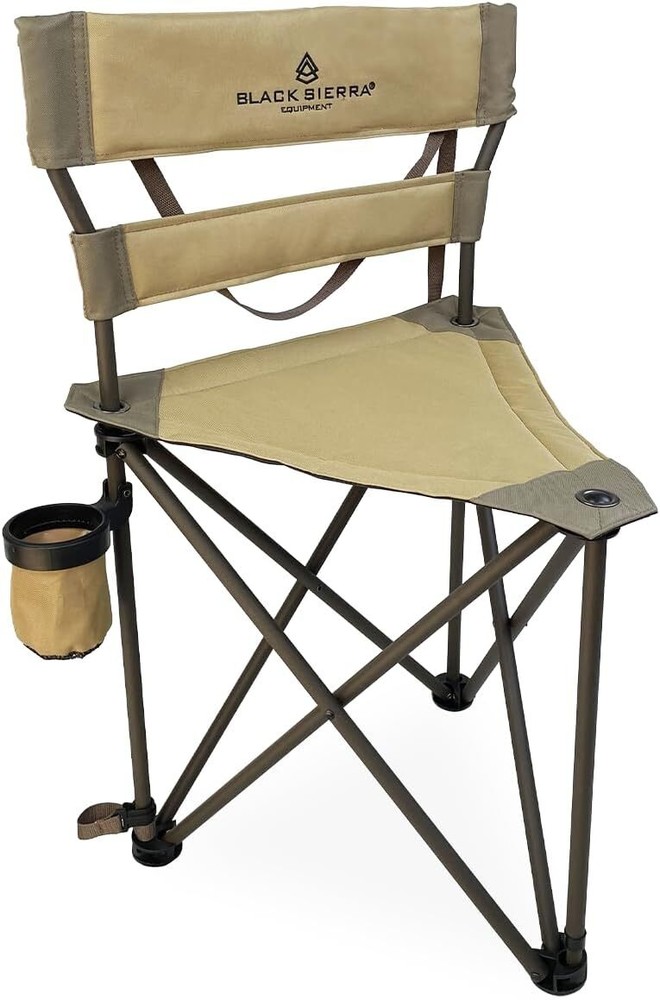Foldable Tripod Seat w/Steel Frame Supports 300 Lbs, Heavy Duty Fishing Chair
