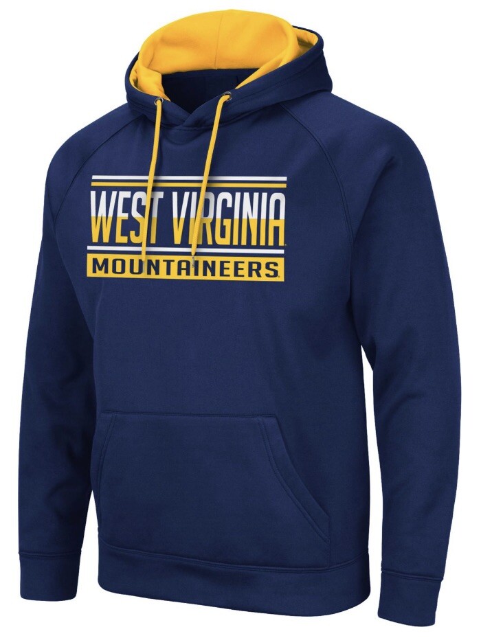 NCAA Men's West Virginia Mountaineers Blue Pullover Hoodie Sweatshirt Medium M