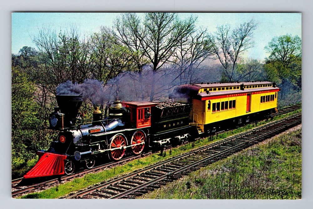 Civil War Locomotive, Great Locomotive Chase, Transportation Vintage Postcard