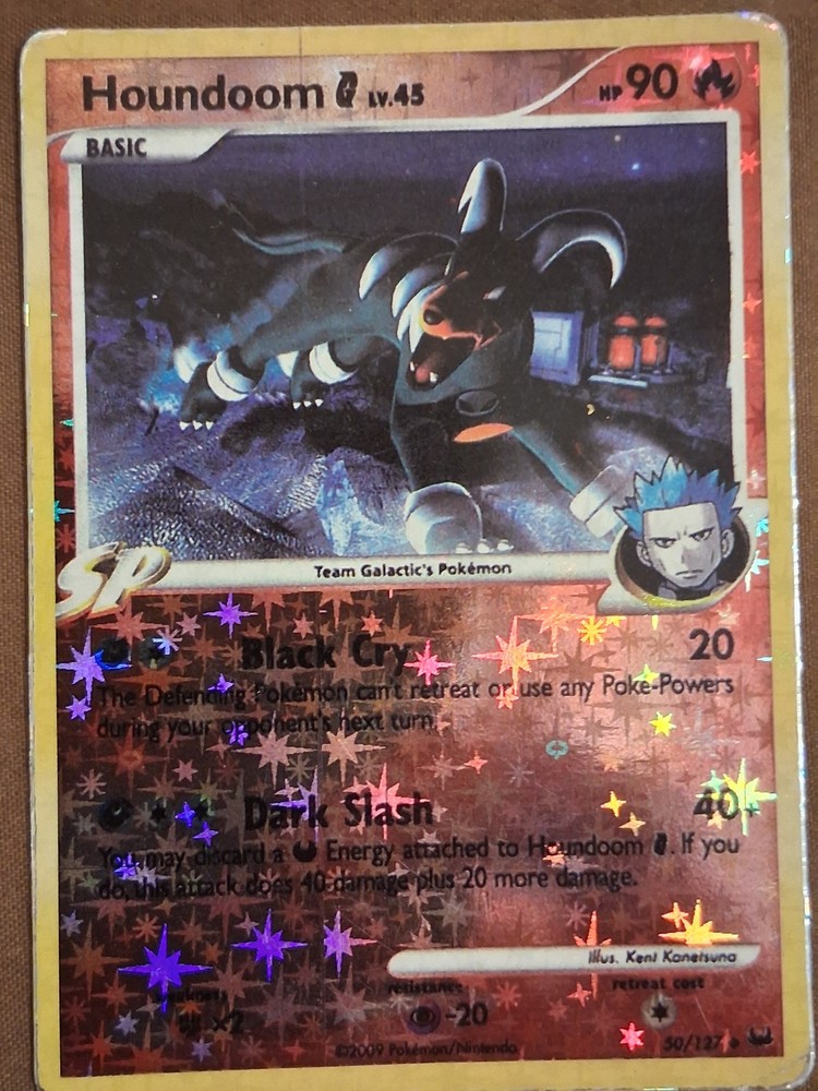 2009 Pokémon TCG - Houndoom G Lv.45 #50/127 SP Platinum RARE Star-Studded Holo