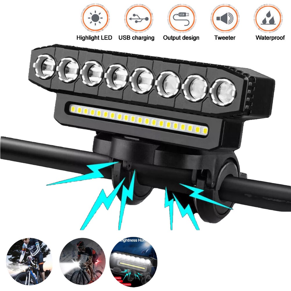 Waterproof Super Bright LED Bike Light USB Rechargeable Bicycle Front Headlight