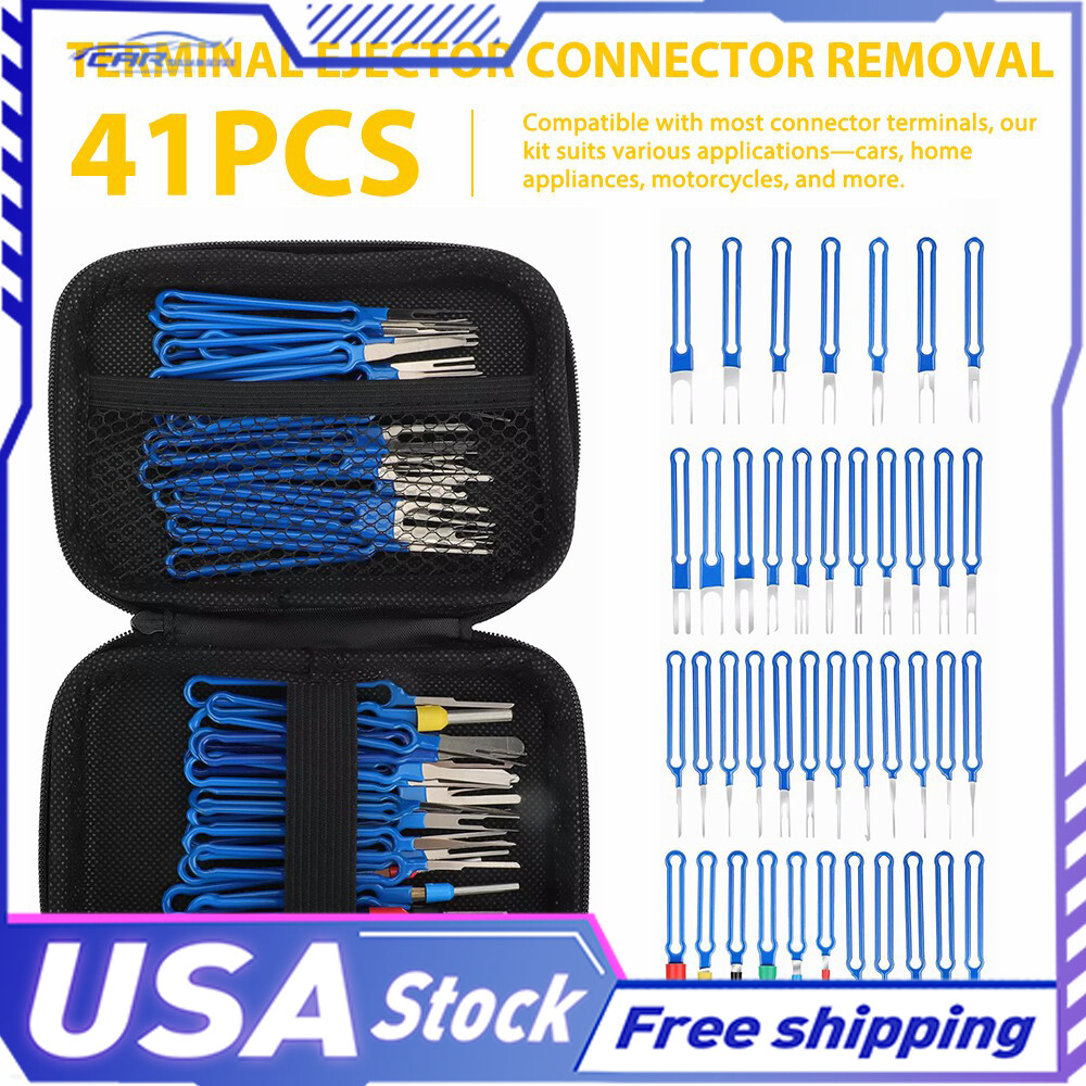 41pcs Puller Ejector Pin Kit Wire Car Terminal Removal Tool with Protective Bag