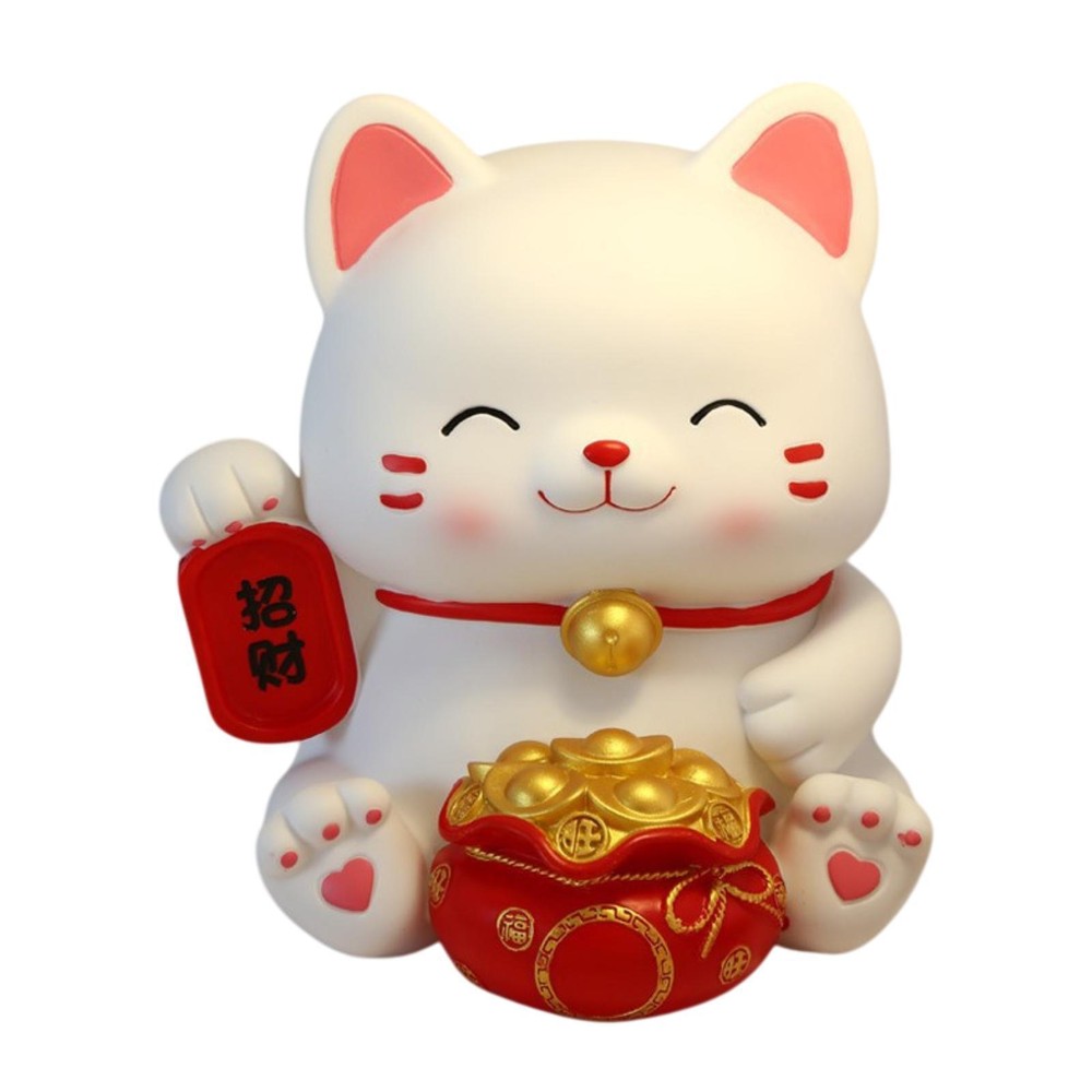 Animal Piggy Bank Cat Saving Pot Home Decor Cat Sculpture Money Saving Jar Money