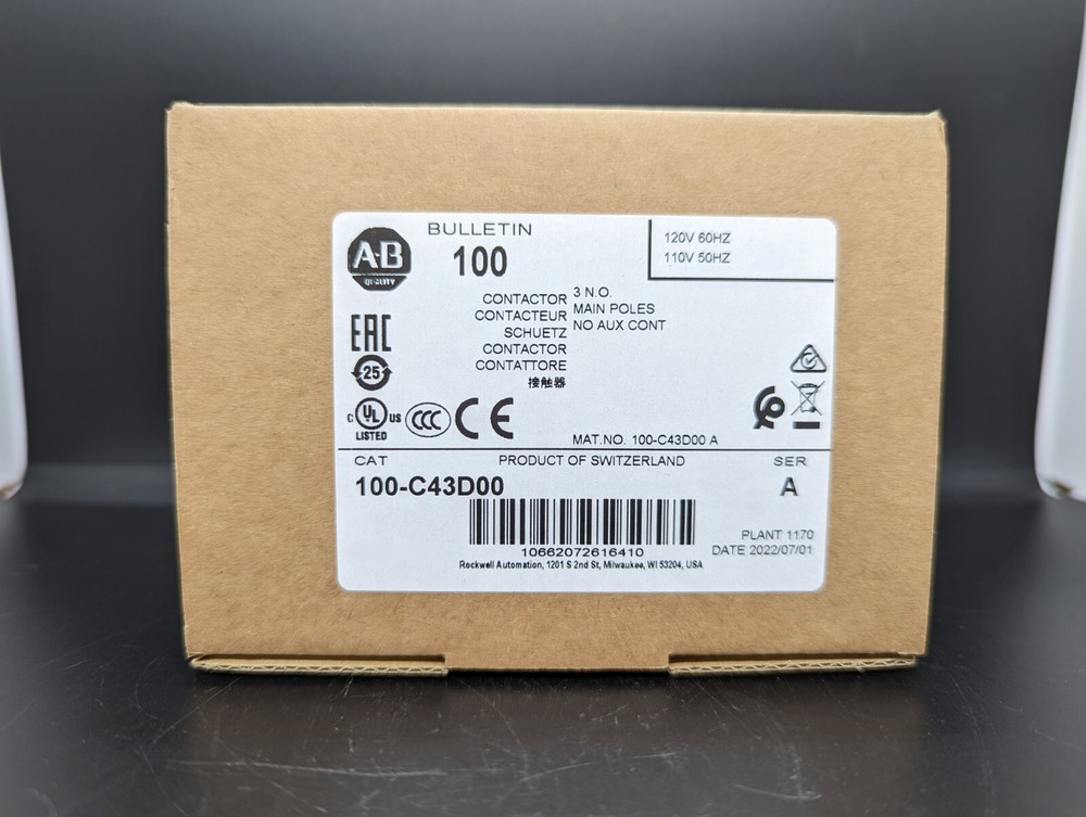 New Factory Sealed Allen-Bradley 100-C43D00 Contactor Module Fast delivery
