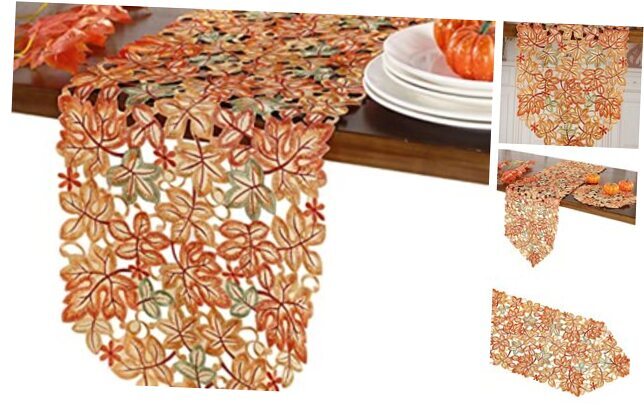 Fall Thanksgiving Table Runner 13X54 Inch Table Runner 13X54