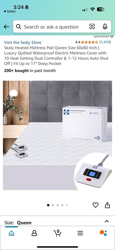 Dual Zone Heated Queen Mattress Pad | Electric Bed Warmer for Cozy Nights