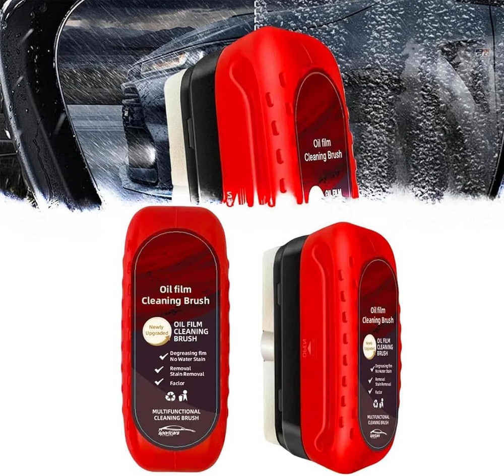 2024 Auto Glass Oil Film Remover Brush for Windshield & Headlights  