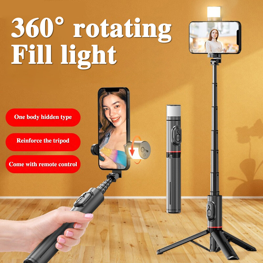 360° Portable Wireless Remote Selfie Stick Tripod Phone Stand For iPhone Samsung