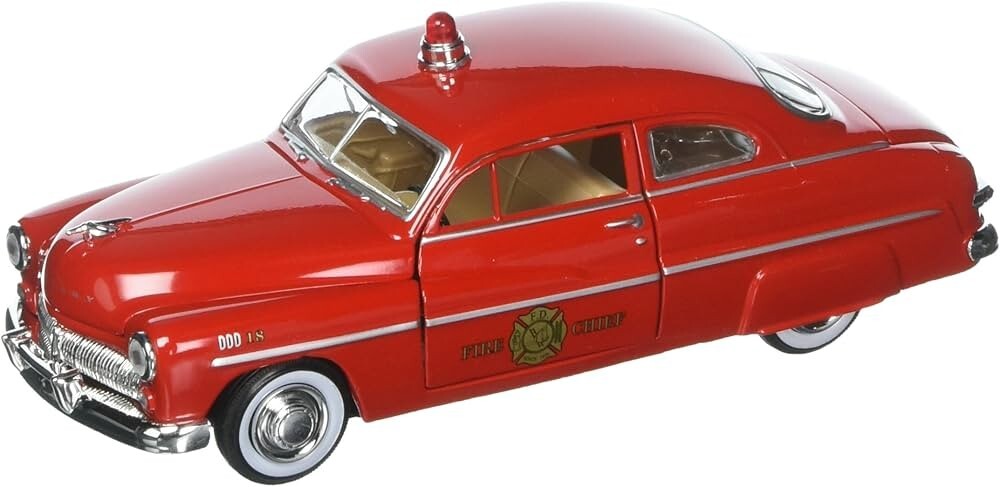 MOTORMAX 1949 MERCURY COUPE FIRE CHIEF 1/24 DIECAST CAR 76418