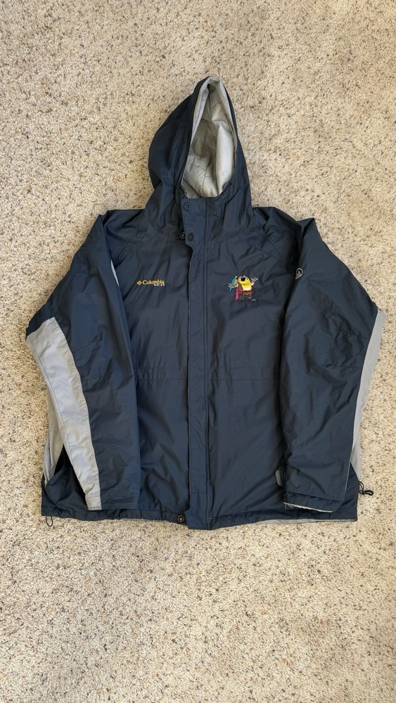 Rare M&M Columbia XCO  Storm Dry Blue Gray Waterproof Jacket Hooded XXL Vintage