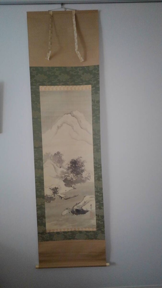 Shinsaku Terazaki Hiroyo Hanging Scroll Landscape Winter Hiroyo'S Brush Japanese
