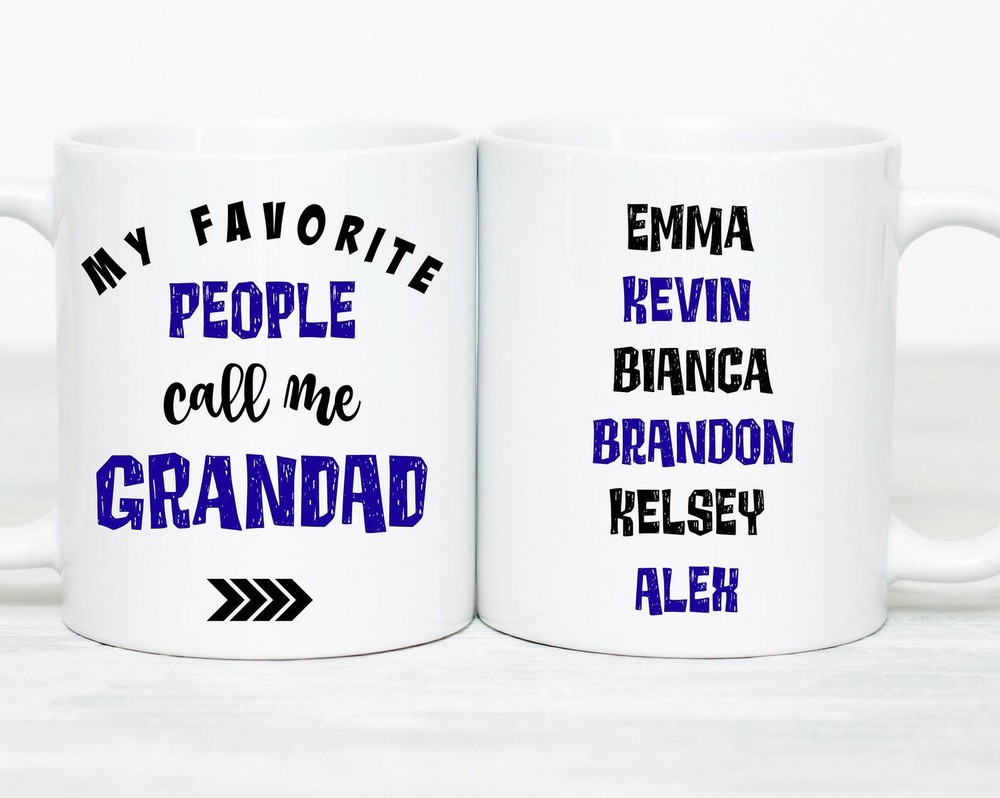 Grandad Gifts Personalized Grandad Coffee Mug Grandad Gift From Grandkids