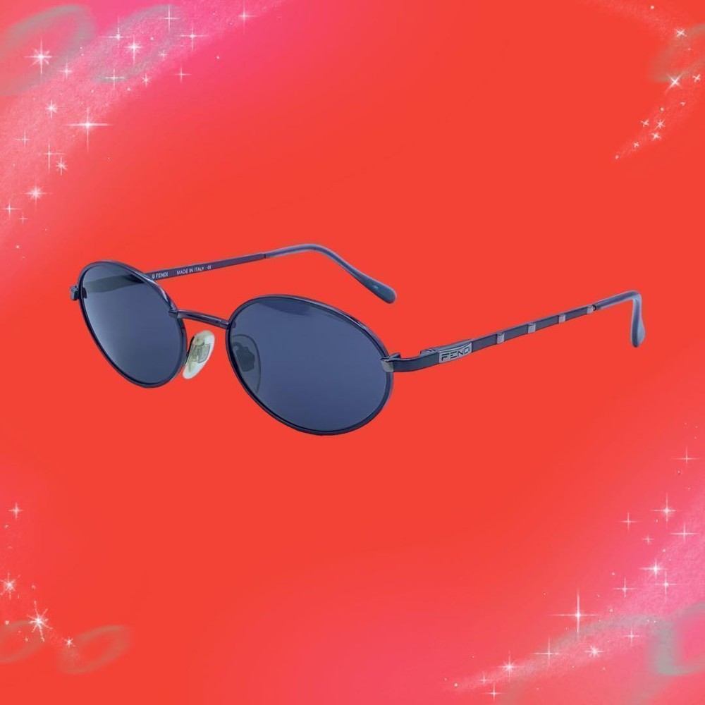 Fendi SL7191 GrayBlack Oval Sunglasses 13cm Wide Unused