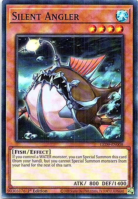 Silent Angler LED9-EN008 Yu-Gi-Oh! Near Mint 1st Edition Card