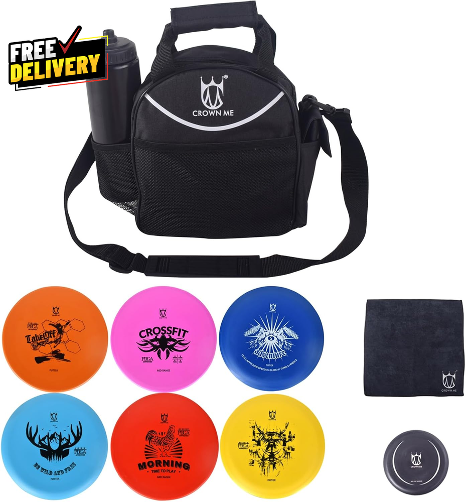6-Disc Golf Starter Set with Mini Disc & Carry Bag  