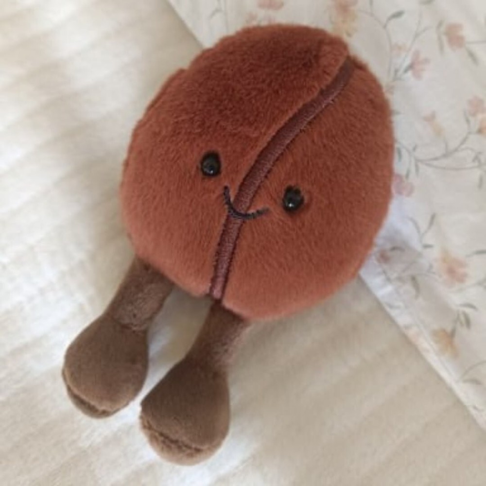 Coffee Bean Soft Plush Toy 8'' Amuseable CUTE Stuffed Food New (Replica)