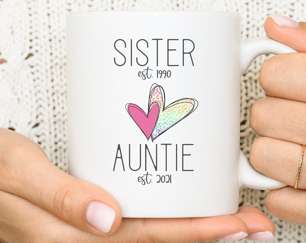 Personalized New Auntie Mug Sister Aunt Mug First Time Aunt Gift Future Aunt
