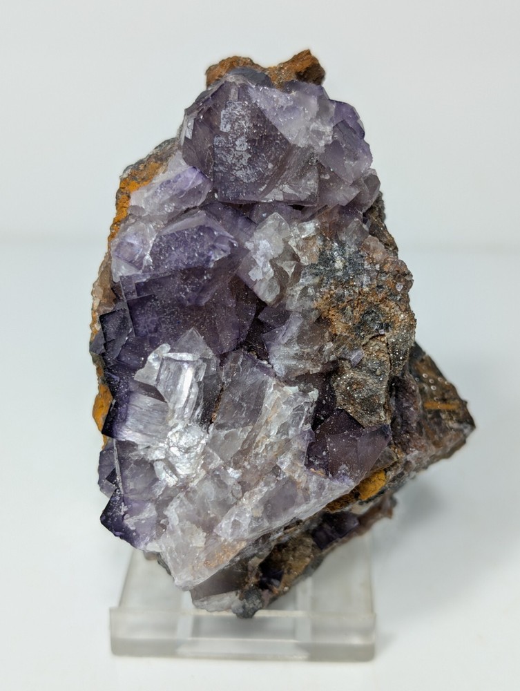 Deep Purple Greek Fluorite Crystal Specimen 303g 8x5.5x4.5cm