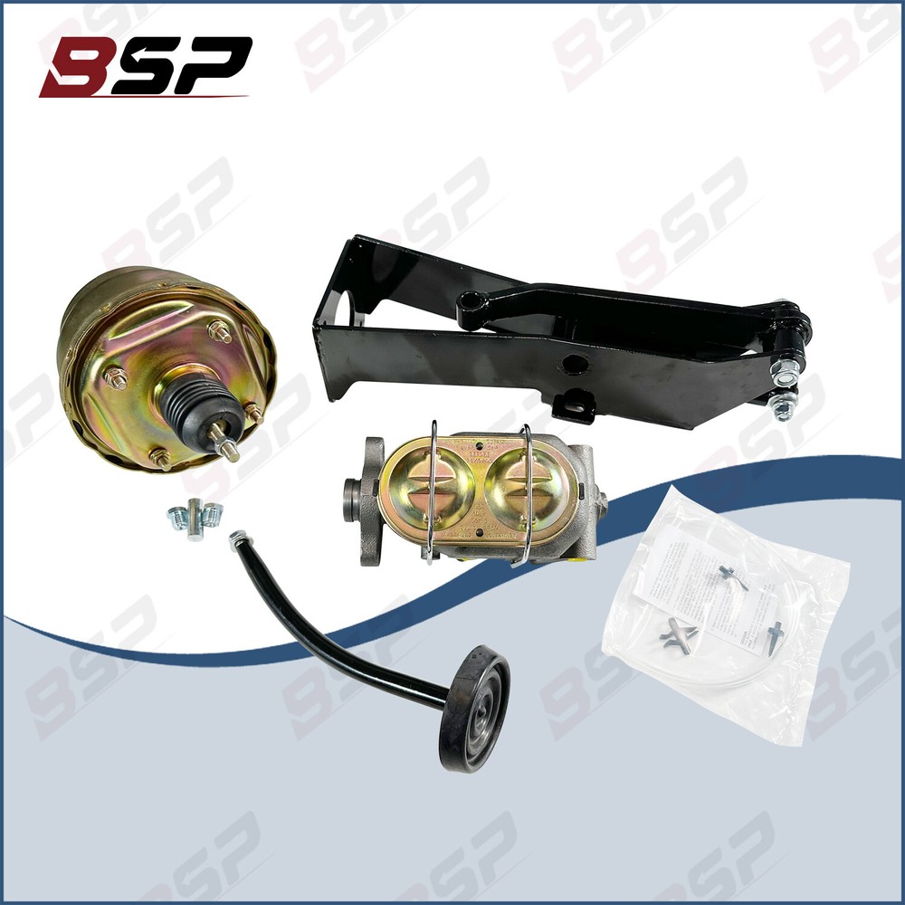 Frame Mount Brake Pedal w/ Power Booster Master For 1949-54 Chevy Car Zinc