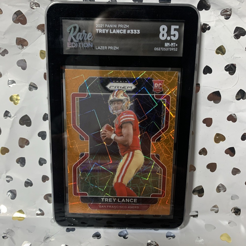 2021 Panini Prizm Trey Lance Rookie #333 Orange Lazer Prizm