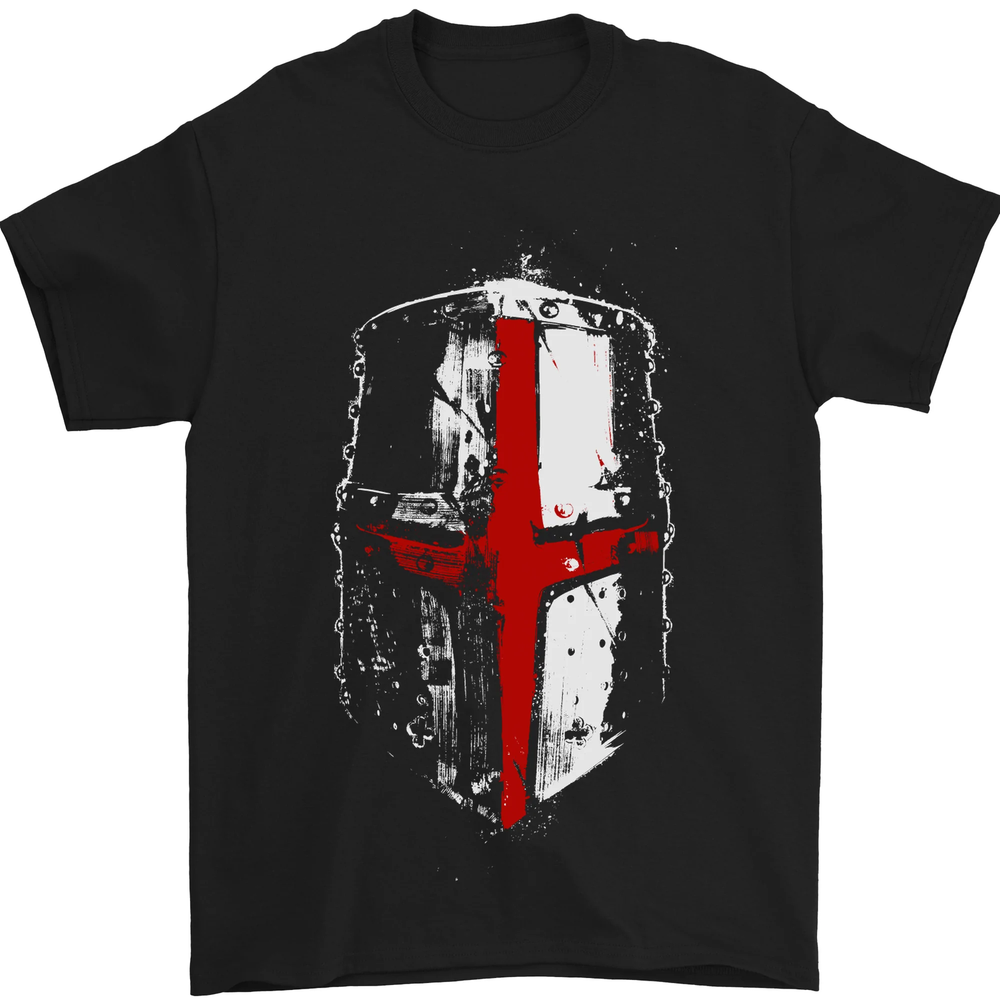 Helmet Gym England Flag St Georges Day Mens T-Shirt 100% Cotton