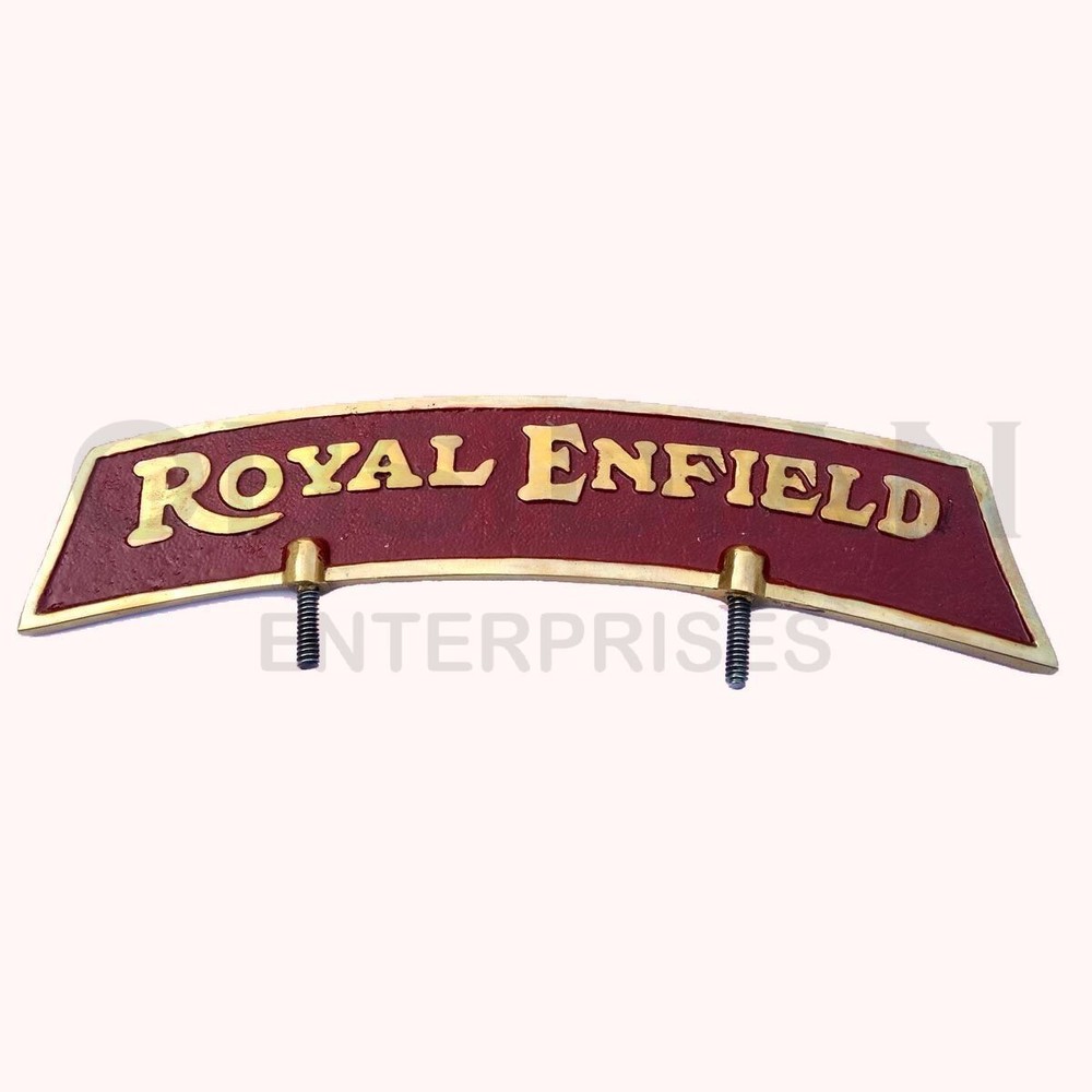 Customize RE Red Brass Mudguard Plate for Royal Enfield Classic 350 500 Standard