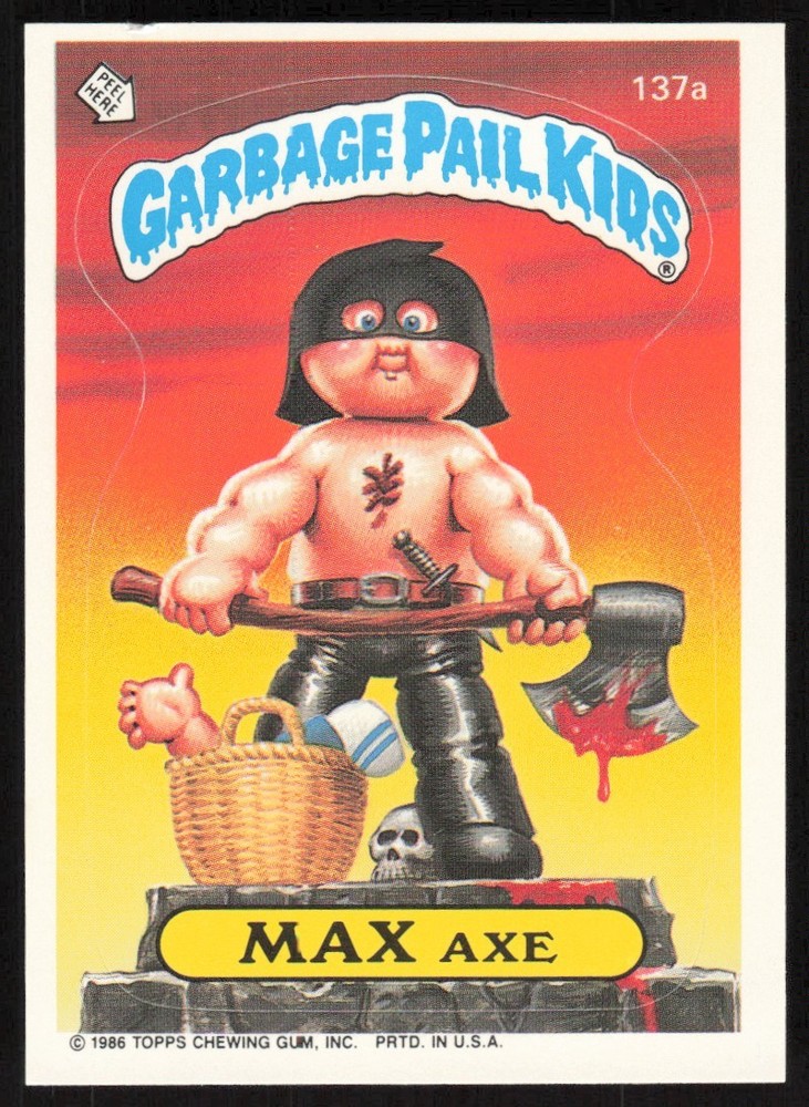 1986 Garbage Pail Kids Topps Sticker Cards Complete Set Vintage Collectible