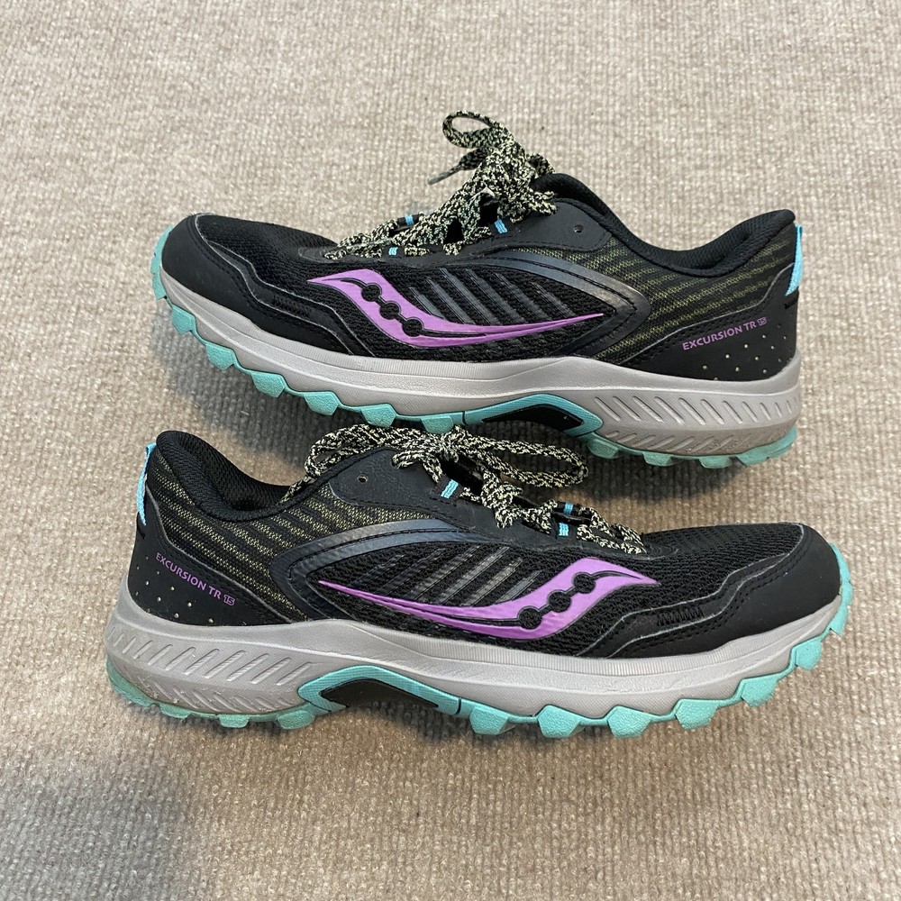 Saucony Excursion TR Shoes Womens Size 9.5 Black Trail Running S10668-30