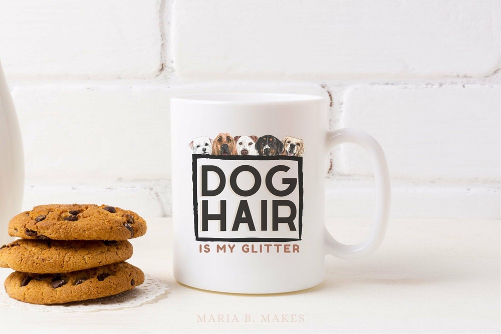 Pup Lover Coffee Mug - Dog Hair Is My Glitter Gift for Dog Moms & Dads