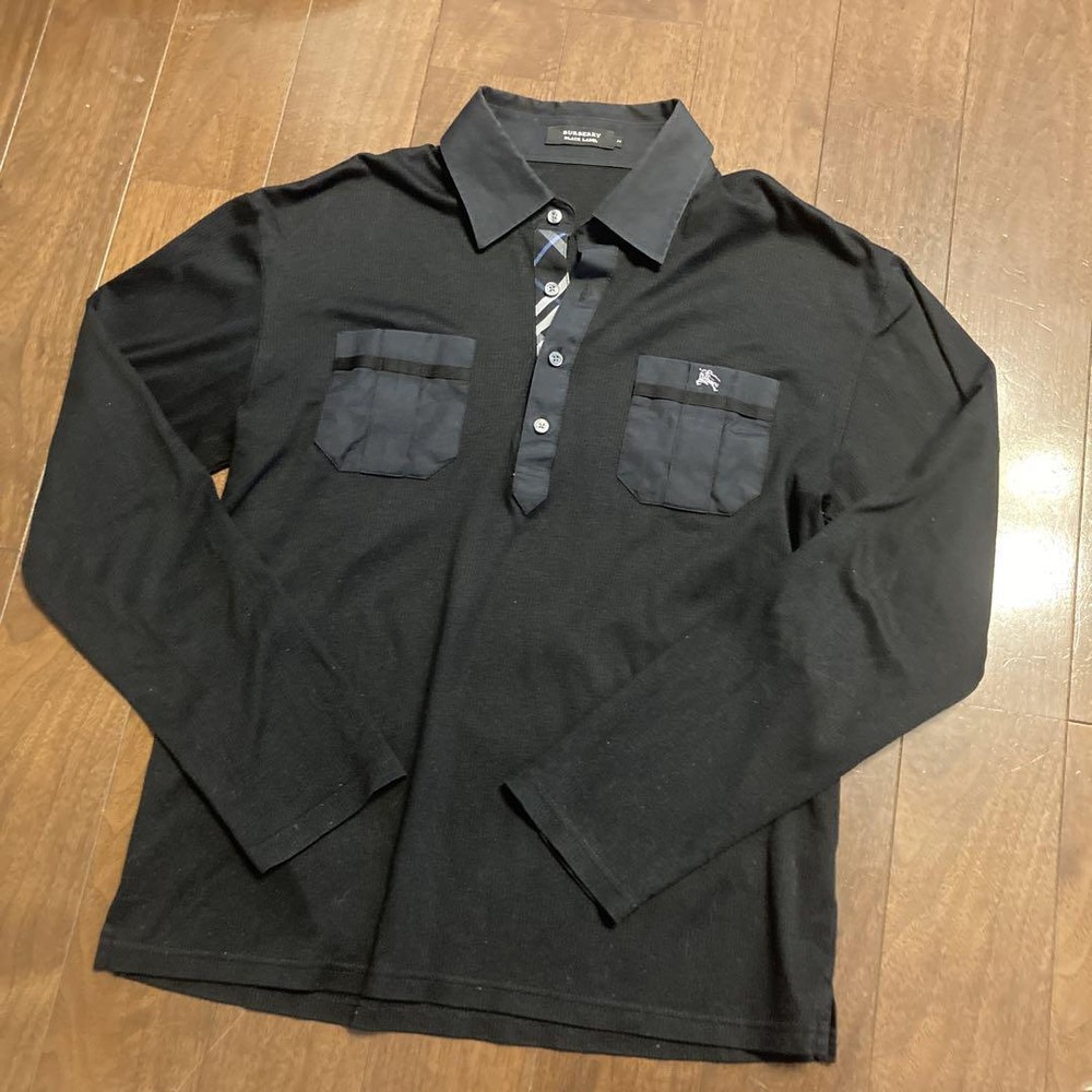 Burberry Black Label Mens Collared Cut Sew Shirt Size M F/S from Japan