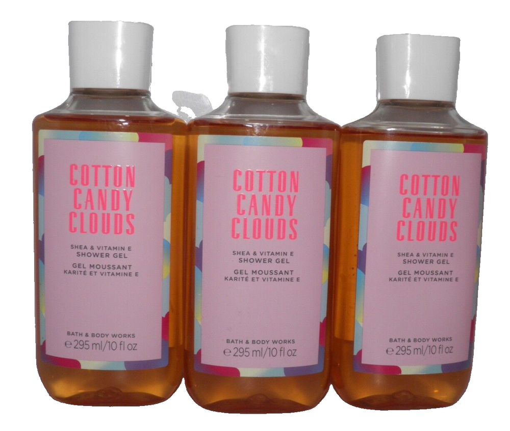 Bath & Body Works Cotton Candy Clouds Shower Gel 3-Pack Original Formula