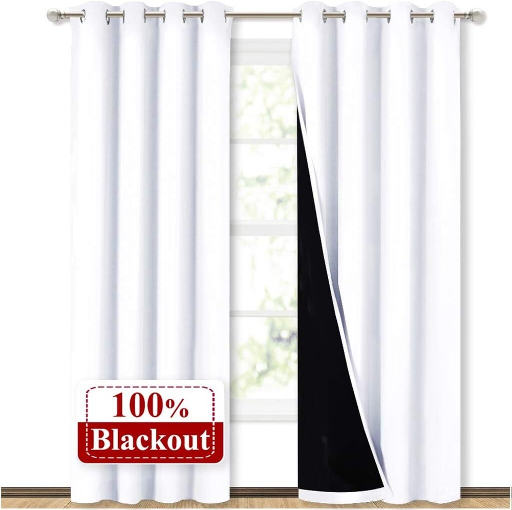 NICETOWN Blackout Curtain Panels 100% Full Light Blocking for Cold Rooms