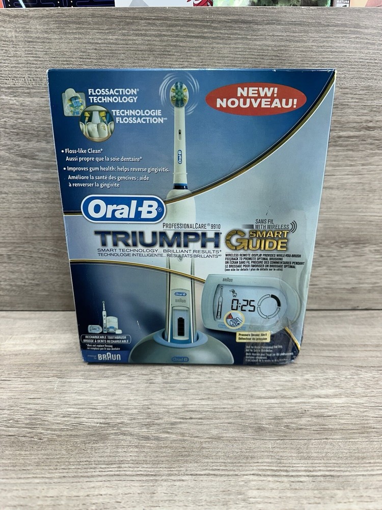 ORAL-B TRIUMPH PROFESSIONAL CARE 9910 TOOTHBRUSH ADVANCED WIRELESS SMART GUIDE