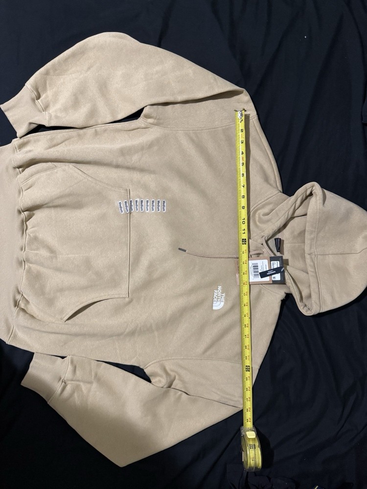 The North Face Vintage Box Hoodie Mens Large Oversized Brown Khaki