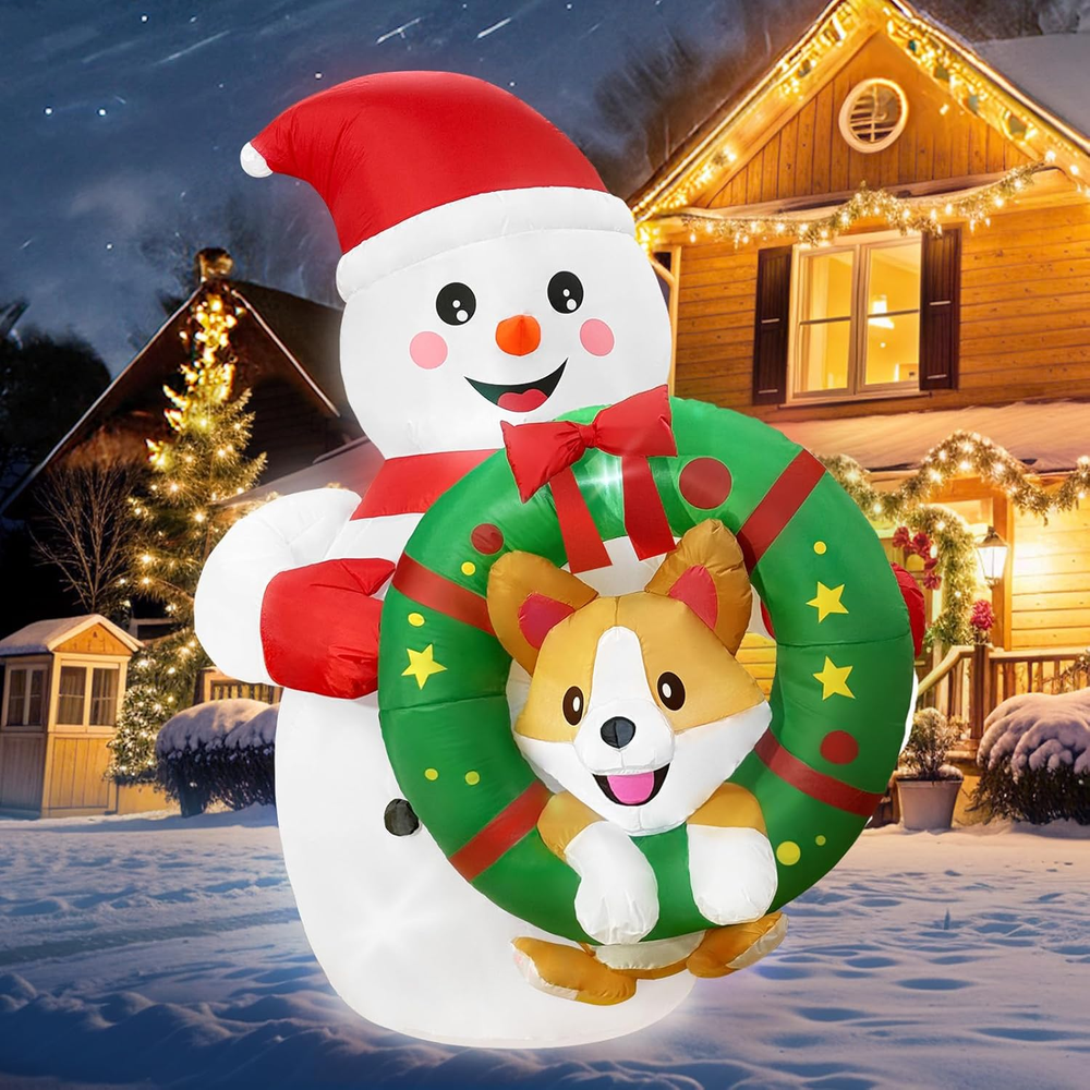 Inflatable Christmas Decoration 1.8m Outdoor Funny Snowman Inflatable Outdoor
