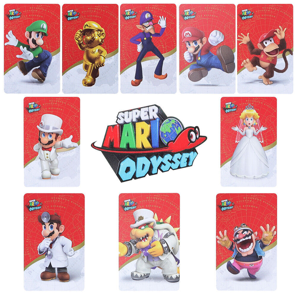 10 X NFC Tag Game Cards For Super Mario Odyssey Amiibo Cards For Switch Gift US