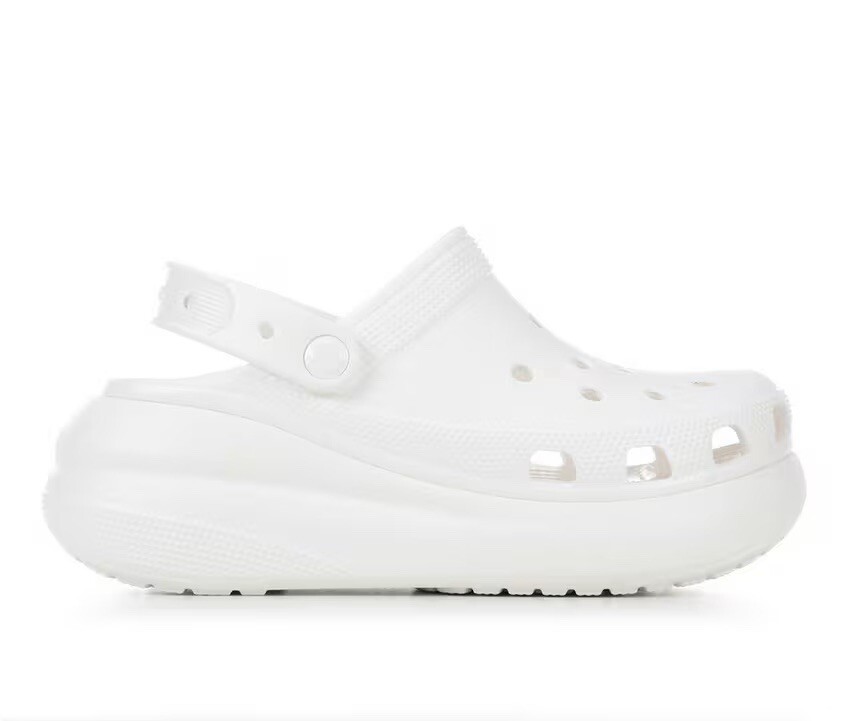 Crocs Classic Crush Clog White Platform Sandals Unisex Shoe Size M8/W10 New