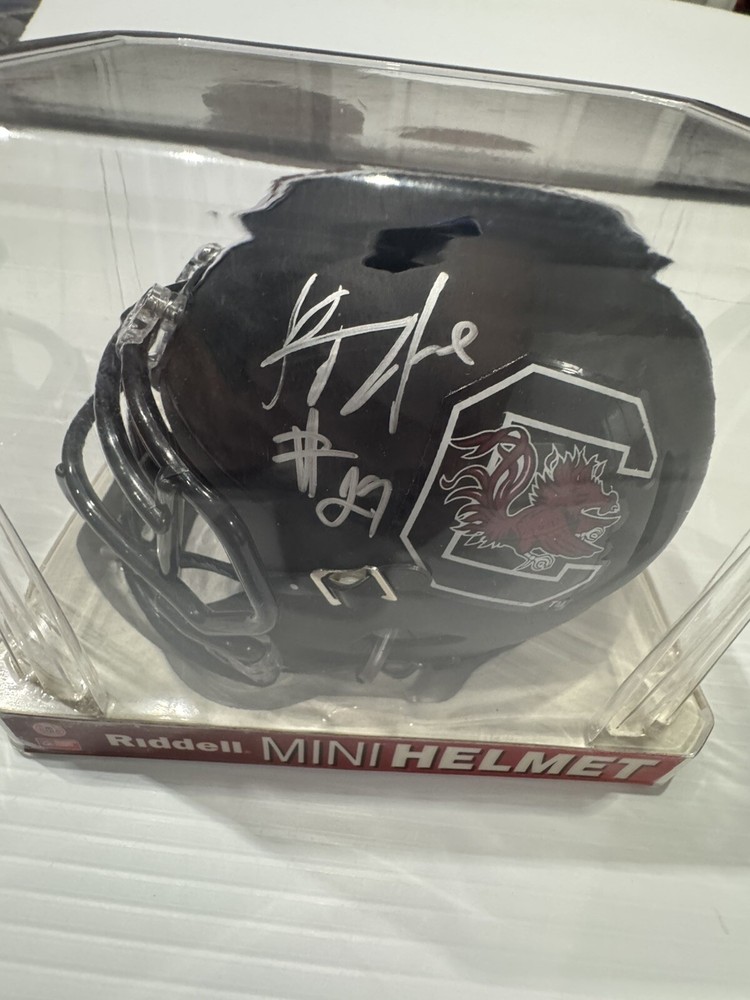 SOUTH CAROLINA GAMECOCKS NCAA Riddell SPEED MINI Football Helmet Signed JT Ibe