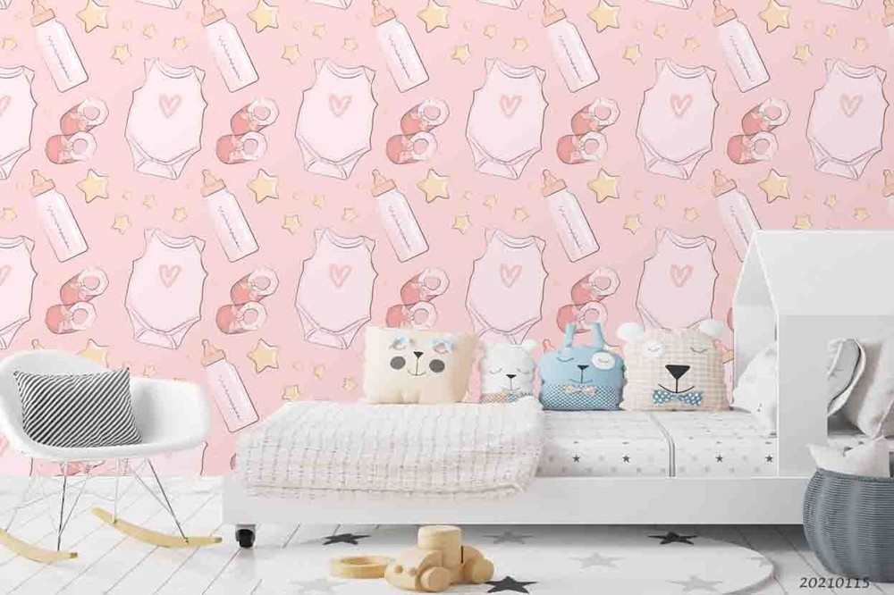 3D Girls Baby Products Pattern Wall Murals Wallpaper Murals Wall Sticker