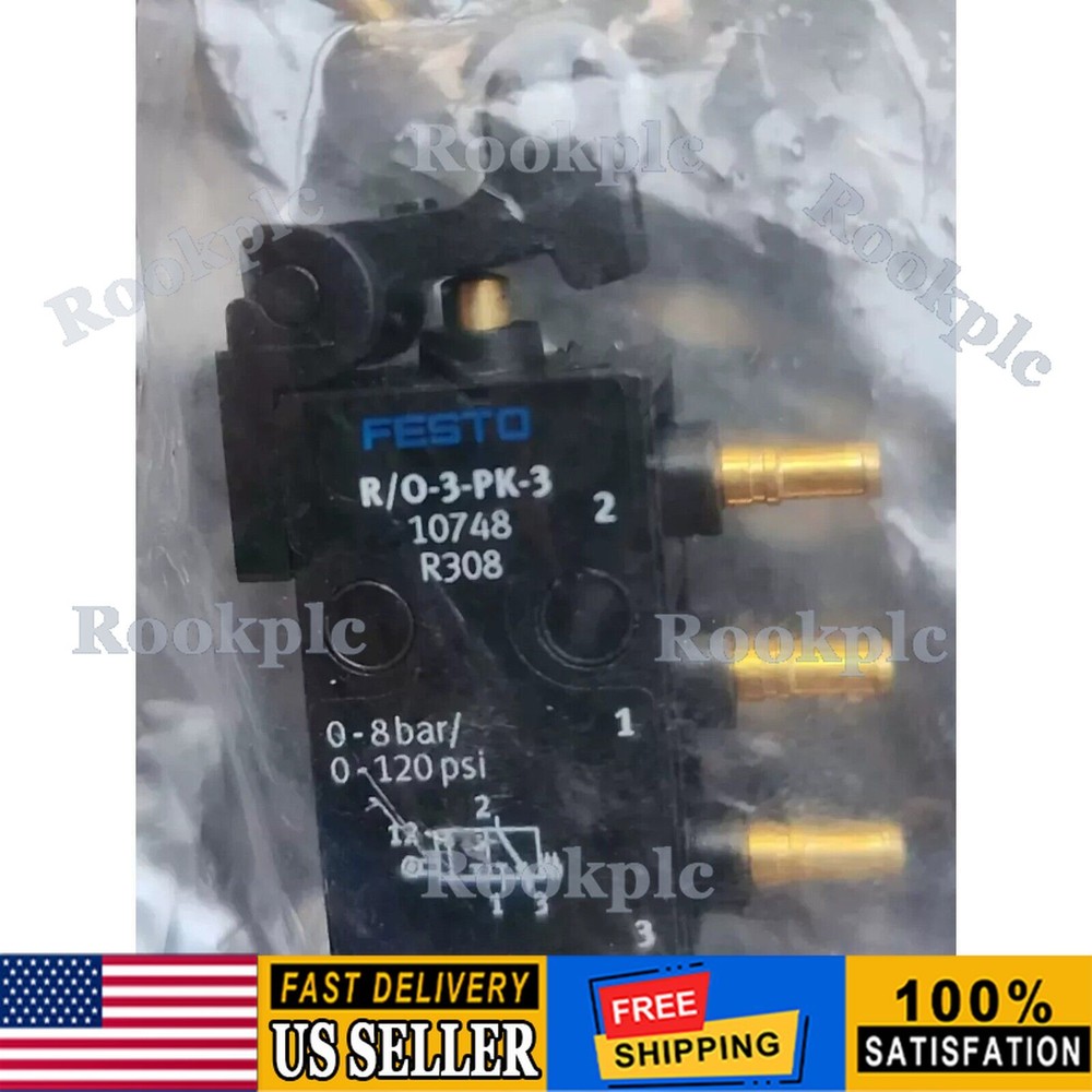 New FESTO 10748 R/O-3-PK-3 Roller Lever Valve