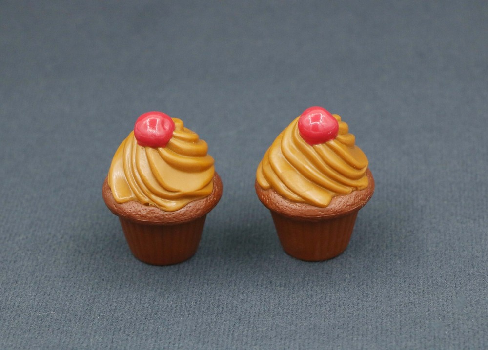 American Girl 2pcs chocolate cupcake cherry for 18'' doll Coffee Shop dessert